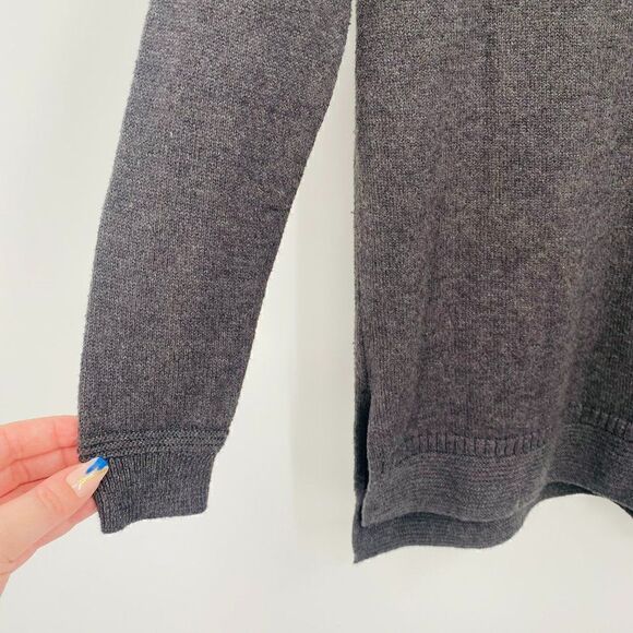 Old Navy Size Small Charcoal Gray Long Sleeve Knit Tunic Sweater Top - Picture 5 of 9